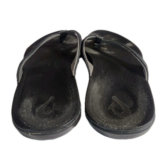 Olukai Ho‘opio Black Thong Sandals Women’s Size 9 – Casual Flip Flops - Picture 9 of 14